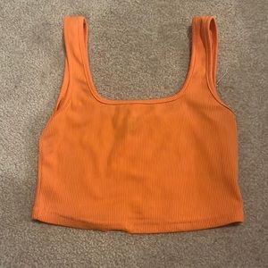 -SHEIN neon ribbed tank top